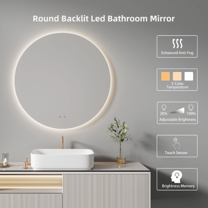 Why Round Backlit LED Bathroom Mirrors are the Future of Smart Bathroom Design