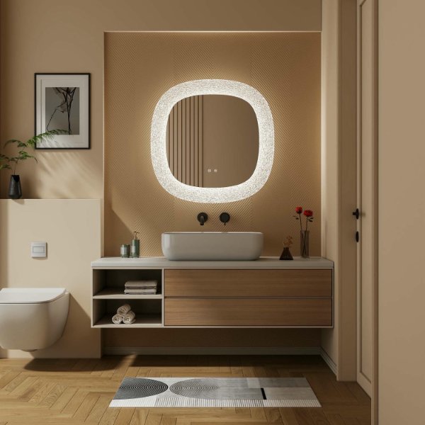 Irregular LED Bathroom Mirror